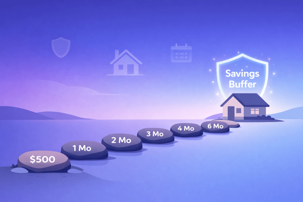 Step-by-step guide to building a 3 to 6 month savings buffer