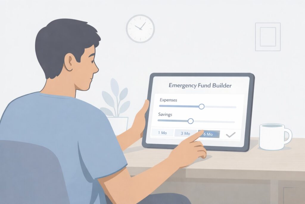 Using an Emergency Fund Builder Tool for Self-Reflection